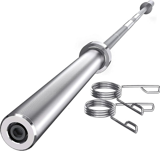 7.2Ft Olympic Weightlifting Barbell - Barbell Rod Solid Iron Weight Bar Set for Weight Training and Power Lifting 500-Lbs Capacity 34-Lbs Bar 28-Mm Shaft Diameter