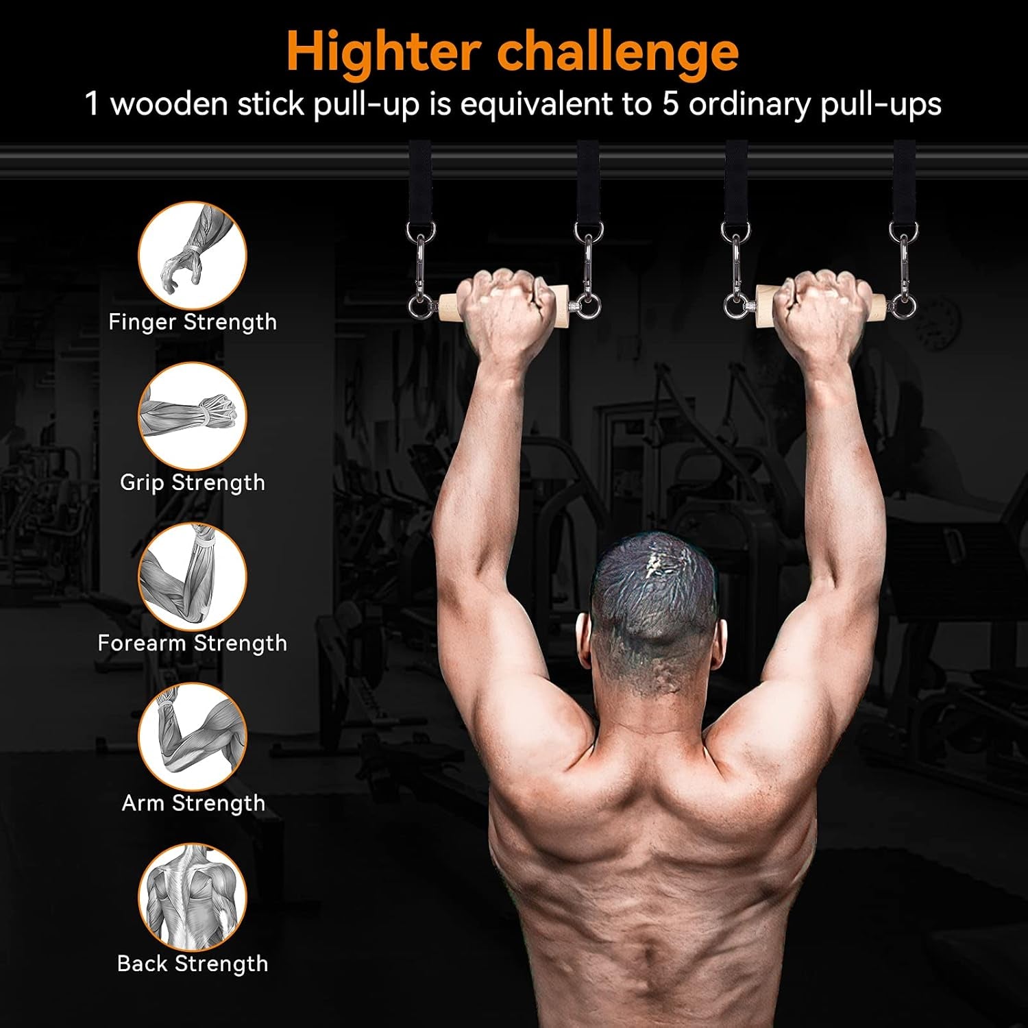 Wooden Pull up Grips | Wood Climbing Power Grips | Pull up Climbing Hold Grips | Premium Wood Training Tool for Grip Strength | Rock Climbing | Bouldering