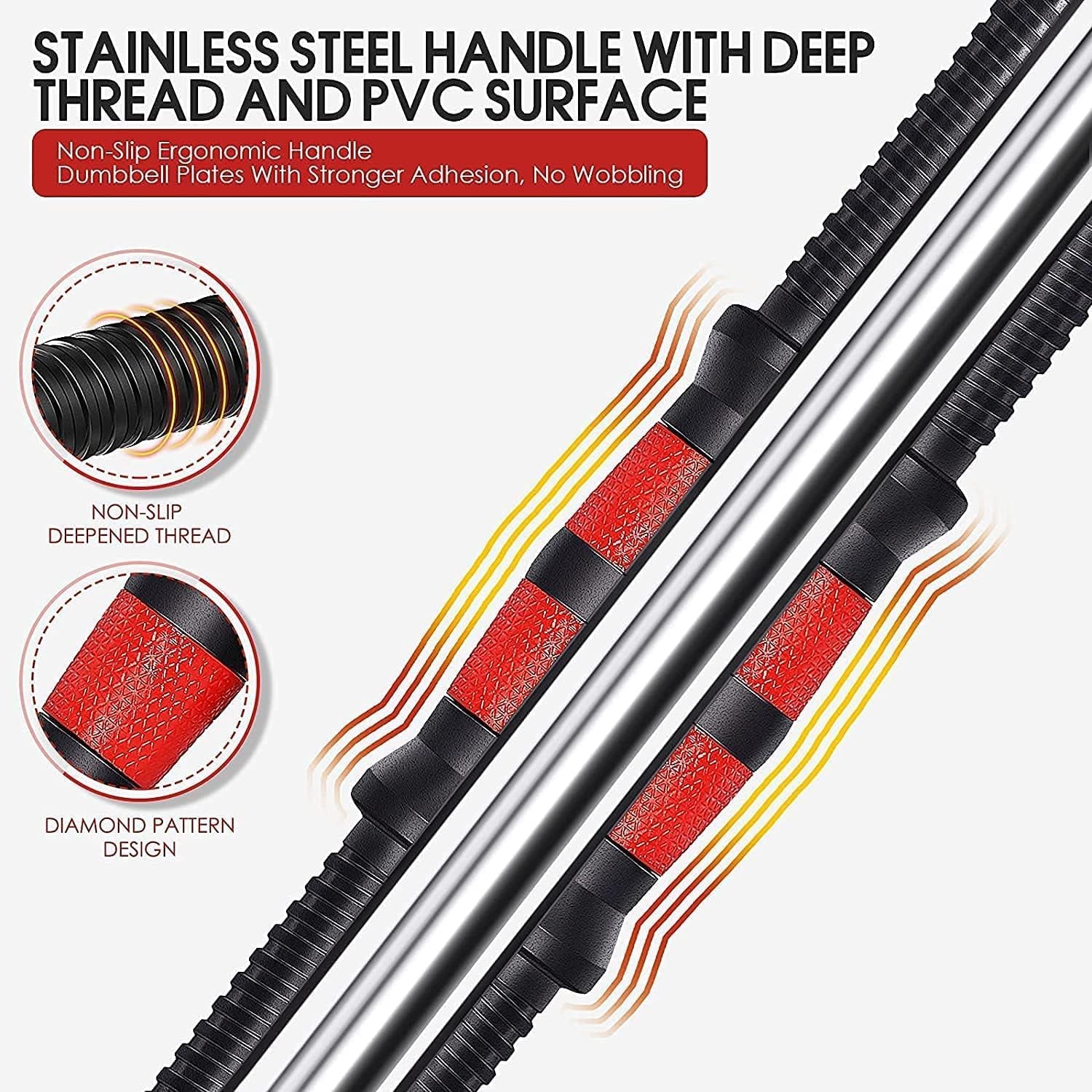 Adjustable Dumbbells Weight Sets, 22/110 LBS Dumbbell Barbell Set, 3-In-1 Home Gym Equipment Bodybuilding Fitness Gear Weight Lifting Strength Training (Barbell 22LB or 11 LB Dumbbell Pair)