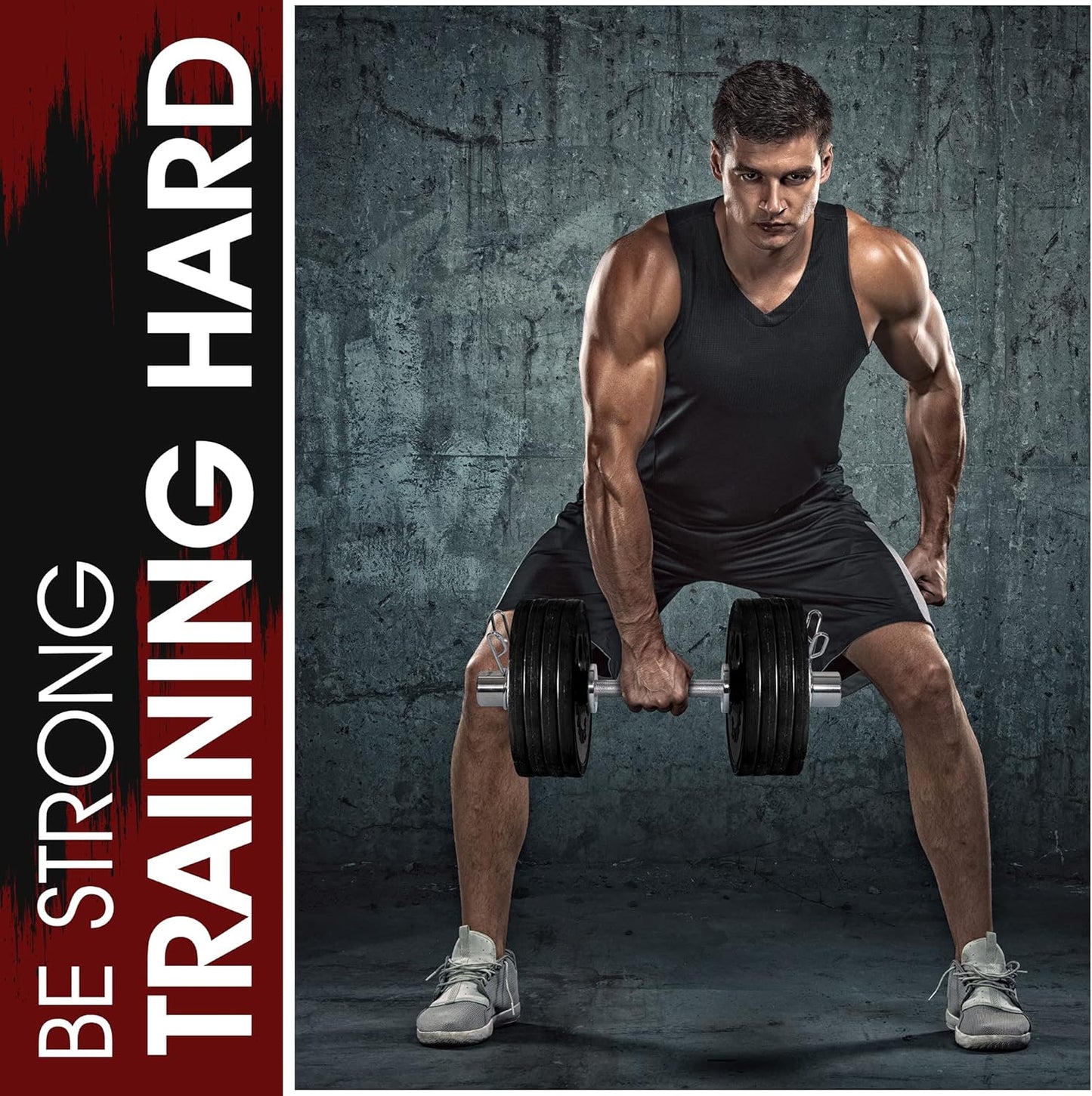 2” Olympic Dumbbell Handle –20” Long Pair of Dumbbells with Rotating Sleeves, Knurled Grips, Spring Collars Fit 2-Inch Weight Plates with Max Capacity 300Lbs Tota