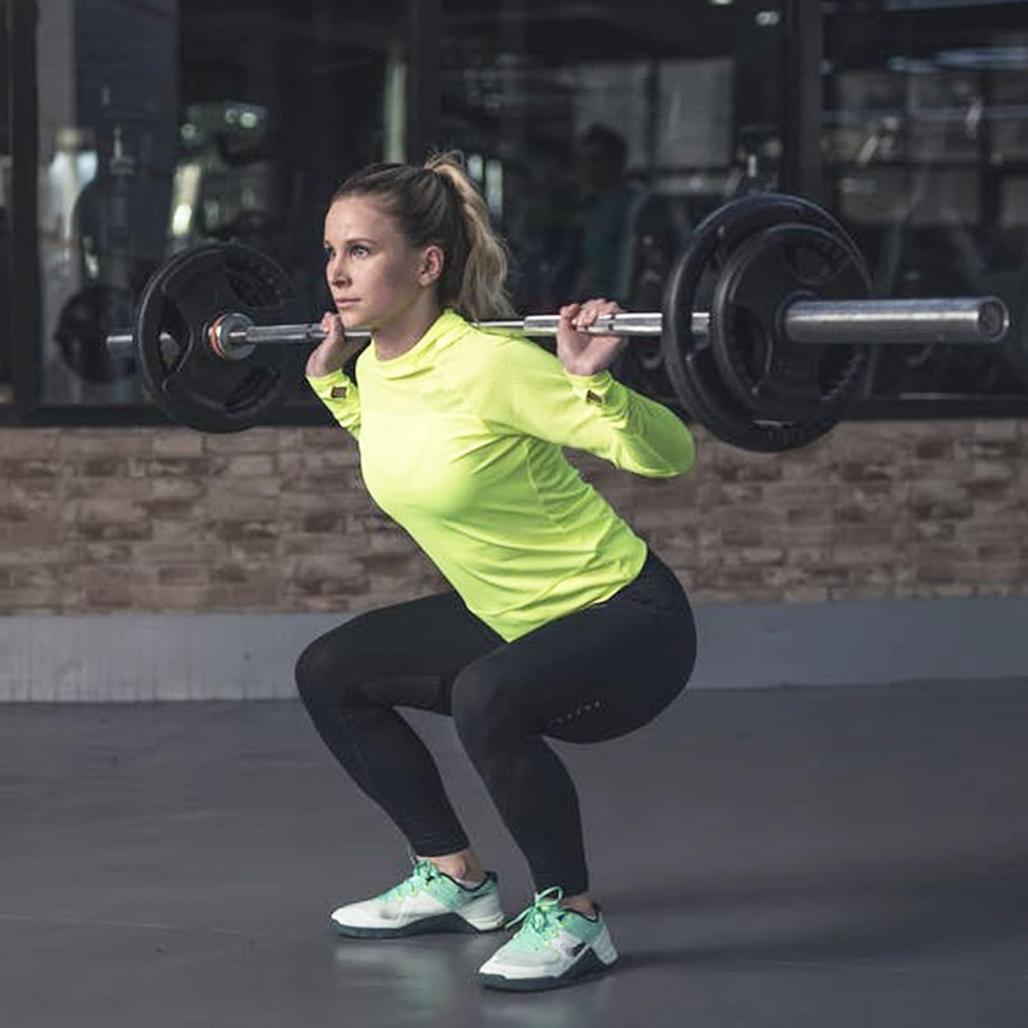 7.2Ft Olympic Weightlifting Barbell - Barbell Rod Solid Iron Weight Bar Set for Weight Training and Power Lifting 500-Lbs Capacity 34-Lbs Bar 28-Mm Shaft Diameter