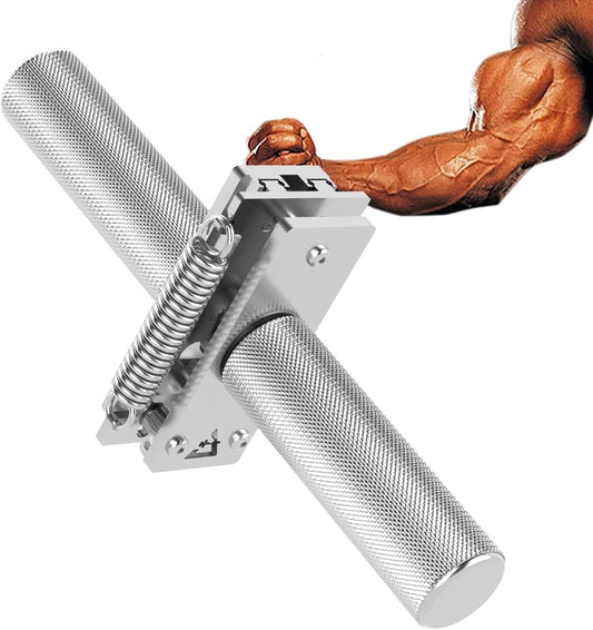Forearm Strength Training Handles, Arm Wrestling Exercise Handles, 304 Stainless Steel + 4 Springs for Arm Professional Strength Training Equipment
