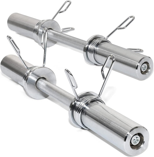 2” Olympic Dumbbell Handle –20” Long Pair of Dumbbells with Rotating Sleeves, Knurled Grips, Spring Collars Fit 2-Inch Weight Plates with Max Capacity 300Lbs Tota