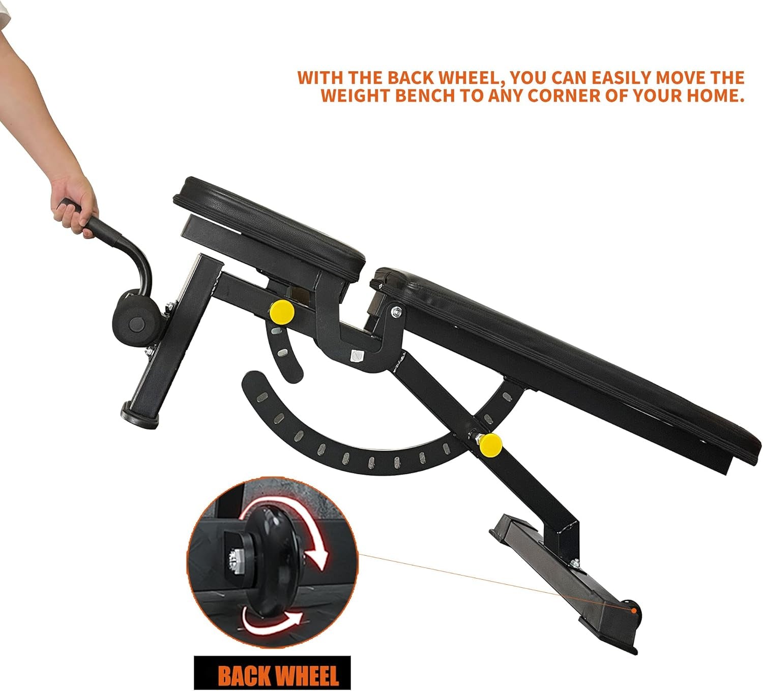 Home Gym Weight Bench Adjustable 66Lbs Cast Iron Dumbbell Set, Multifunctional Strength Training Bench Press Sets, Full Body Office Workout Sets for Men Women