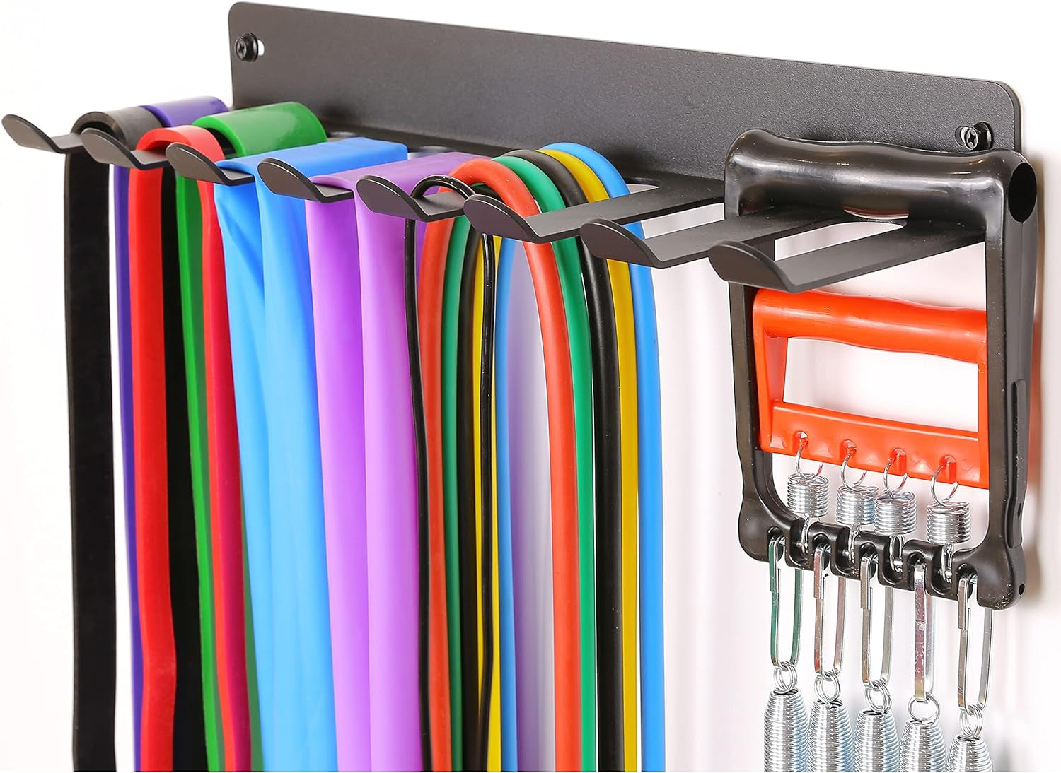 Gym Storage Rack,Home Gym Organizer Resistance Band Storage Rack Gym Wall Rack Hanger for Gym Accessories Olympic Barbells, Workout Bands, Yoga Foam Roller or Tools …