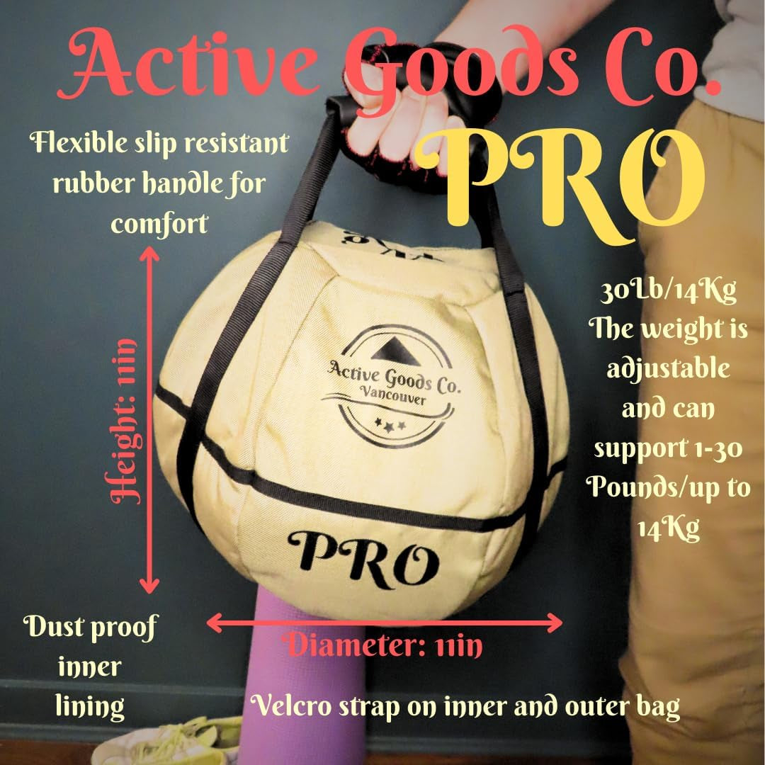 Activegoodsco. Kettlebell Sandbag for Fitness Workout, Different Sizes 11Lb to 75Lb. Visit to See the Options