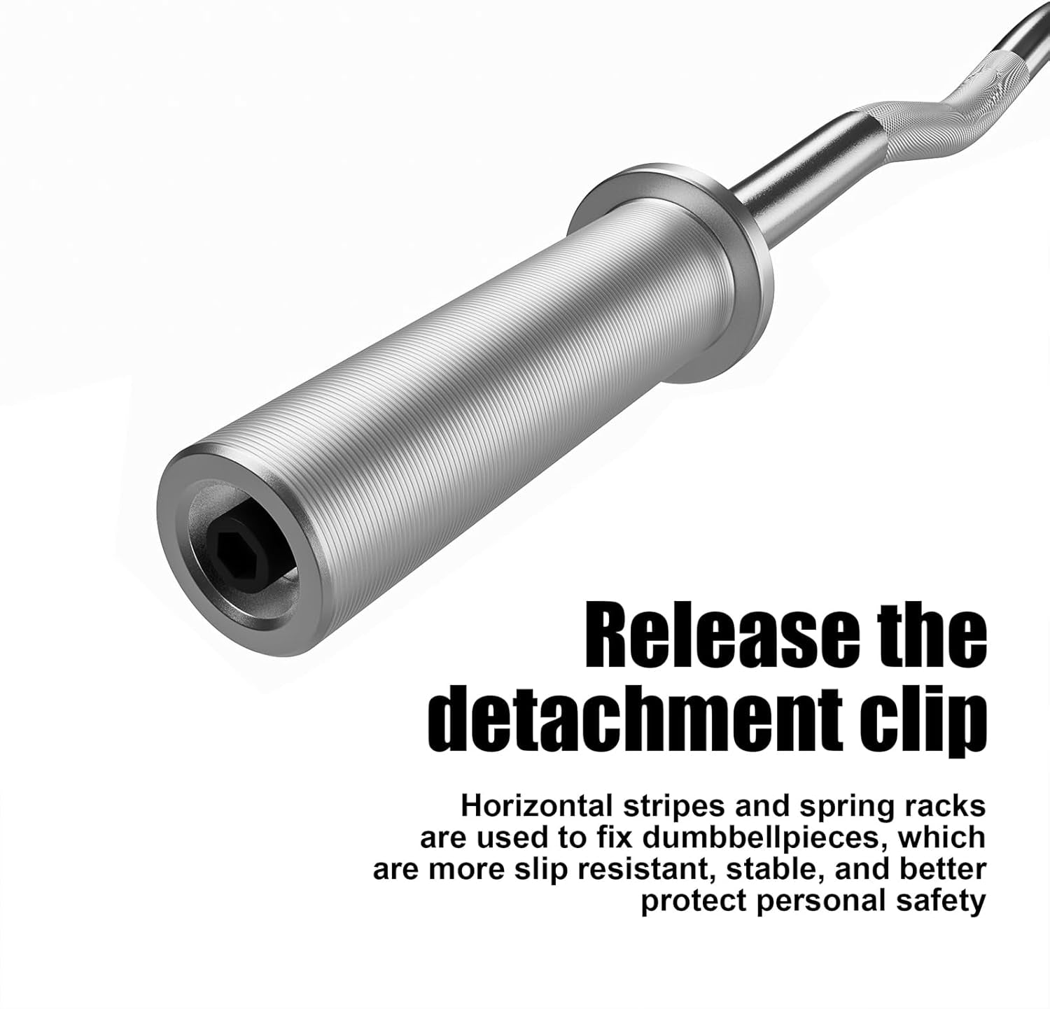 Curl Bar Weight Lifting Bar, 47" Carbon Steel Barbell Bar, Benches Press Bar, Curved Rod Weight Bar for Weightlifting, Powerlifting, Cross Fit Training, 350 Lbs Max Load Capacity, Home Gym