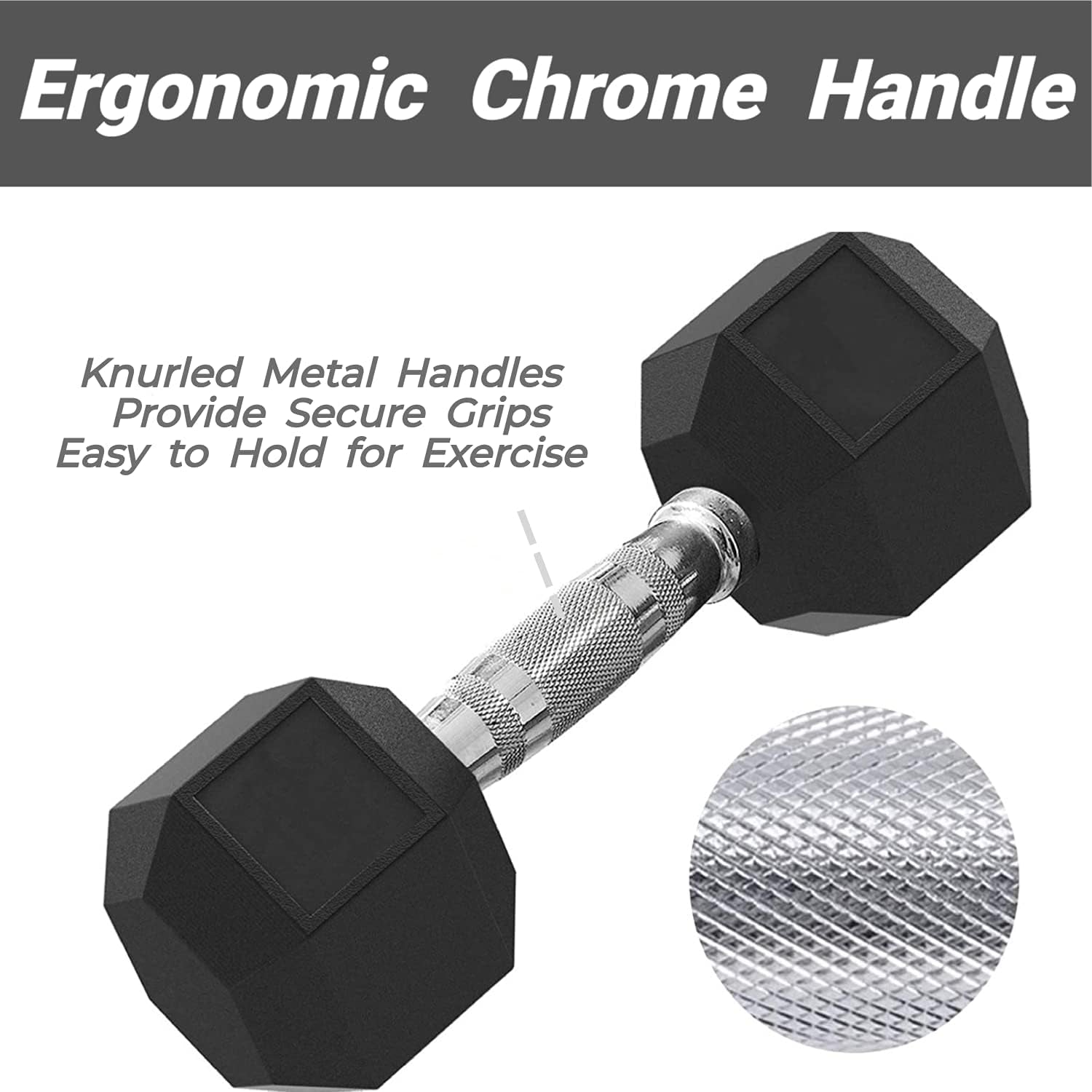 Dumbbells Free Weights Dumbbell Hand Weight Rubber Coated Cast Iron Hex Black Dumbbell Set, for Gym Equipment Workouts Strength Training for Women, Men(5 15 20 25 30 35 40 45 50Lb)