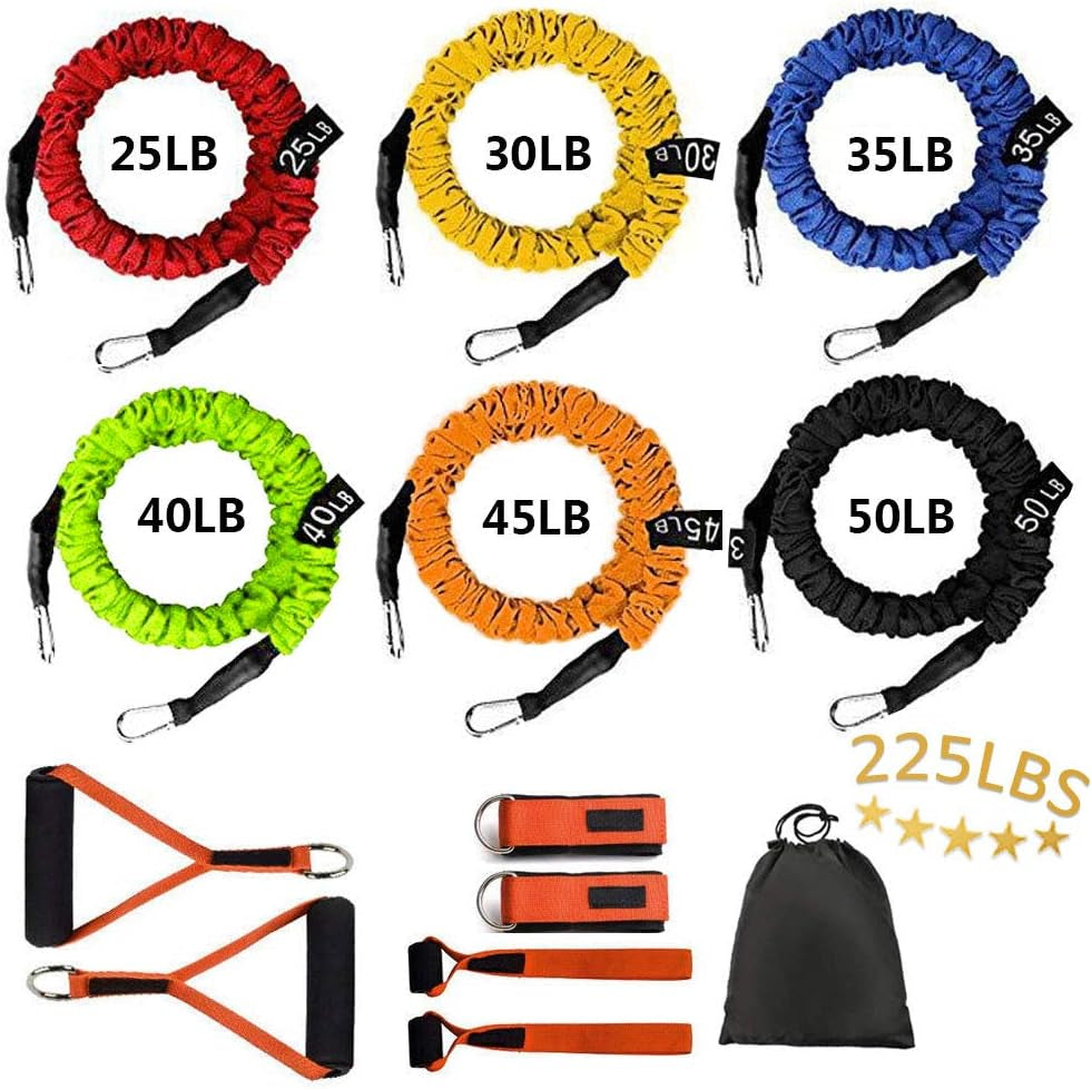 Resistance Band with Handle, Exercise Bands with Handles, Ideal for Strength Training, Muscle Toning, Physical Therapy