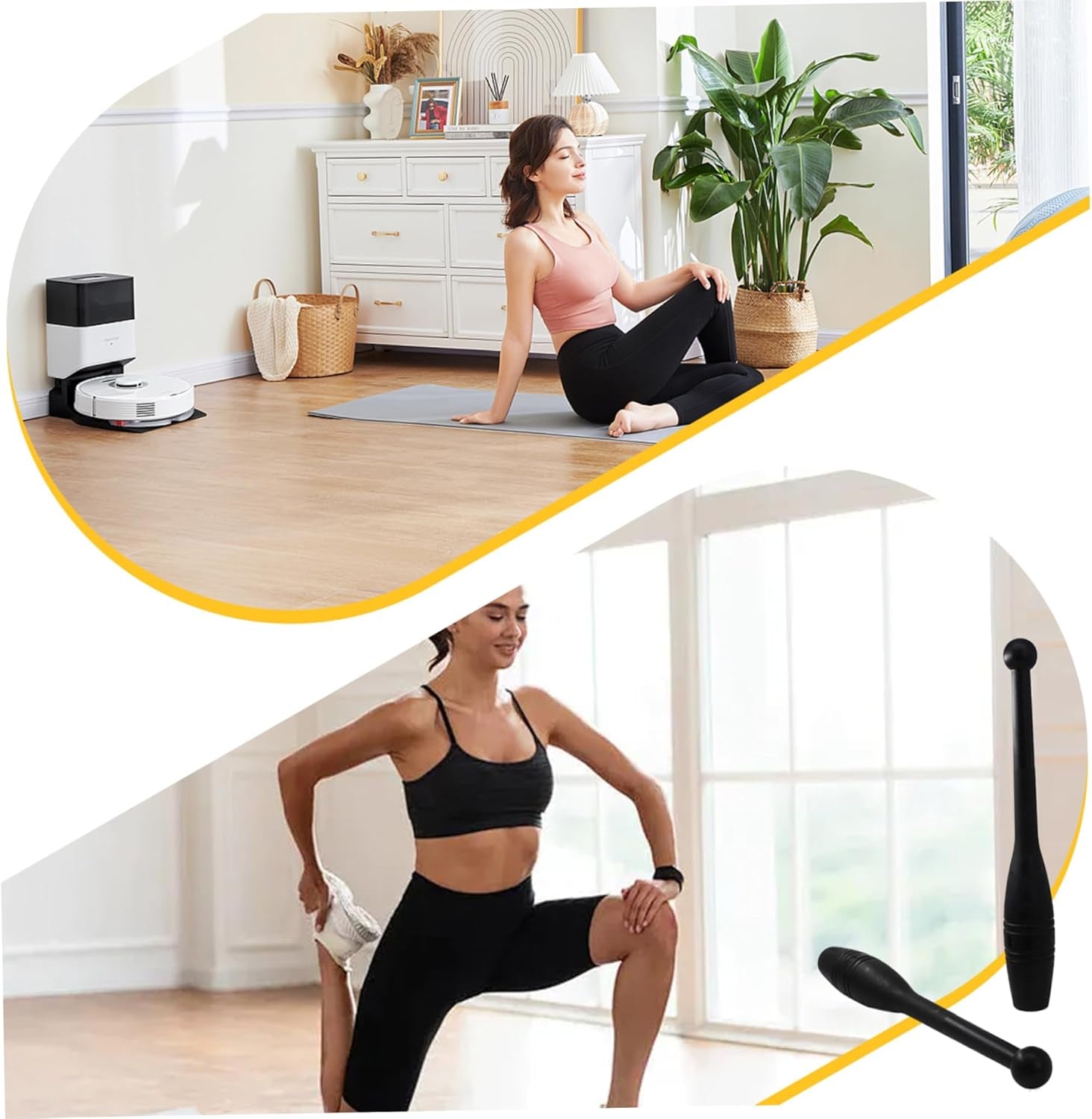 Indian Club, Indian Clubs, 2LB Heavy Duty Plastic Macebell, 16.1X1.6" Reusable Weighted Workout Bar for Strength Training Rehabilitation Improves Grip Full Body Workout