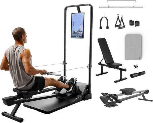 Gym Monster Smart Home Gym, Multifunctional Strength Training Machine, Smith Machine Power Cage Workout Station, Squat Rack Cable Machine, Full Body Fitness Equipment for Home Workout