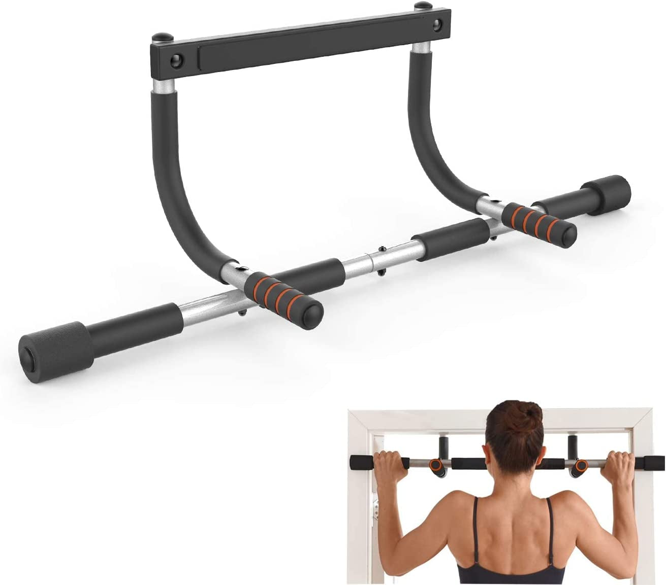 CEAYUN Pull up Bar for Doorway, Portable Pullup Chin up Bar Home, No Screws Multifunctional Dip Bar Fitness, Door Exercise Equipment Body Gym System Trainer