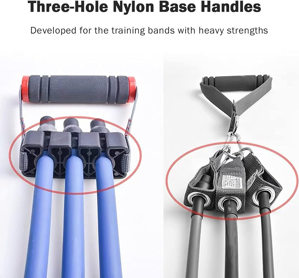 Resistance Band Set Professional Design – 5 Exercise Bands Including Ankle Straps, Handles, Door Anchor - Fitness Band for Home Gym Workout