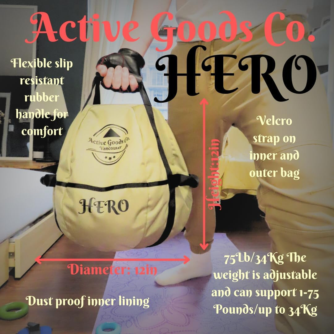 Activegoodsco. Kettlebell Sandbag for Fitness Workout, Different Sizes 11Lb to 75Lb. Visit to See the Options