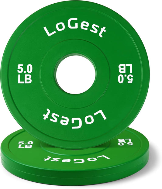 Olympic Change Weight Plates - for Weightlifting, Powerlifting or Gymnastics Fractional Weight Plates - 0.5LB 1.25LB 2.5LB 5LB 7.5LB 10LB Pair Cross Training Bumper