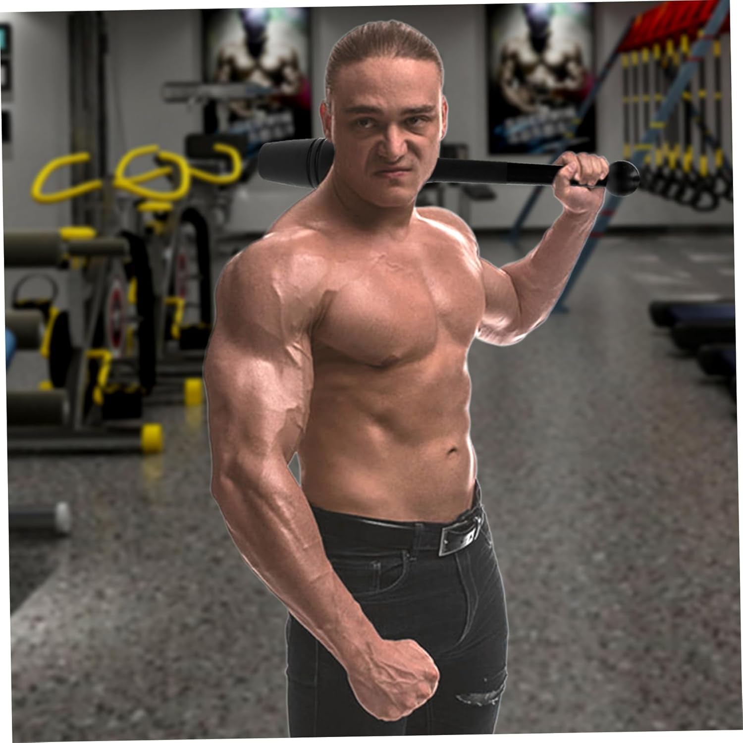 Indian Club, Indian Clubs, 2LB Heavy Duty Plastic Macebell, 16.1X1.6" Reusable Weighted Workout Bar for Strength Training Rehabilitation Improves Grip Full Body Workout