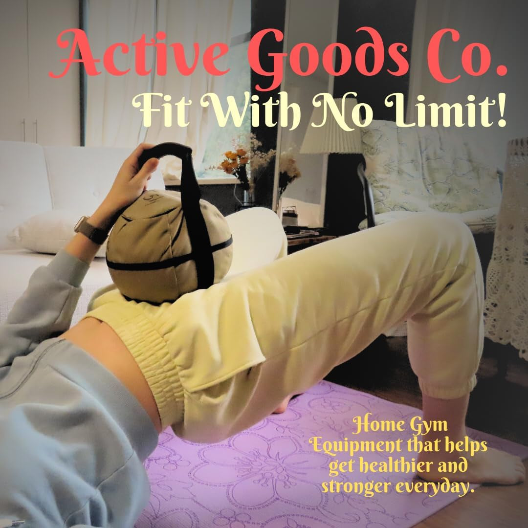 Activegoodsco. Kettlebell Sandbag for Fitness Workout, Different Sizes 11Lb to 75Lb. Visit to See the Options