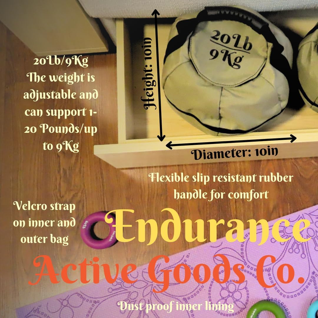 Activegoodsco. Kettlebell Sandbag for Fitness Workout, Different Sizes 11Lb to 75Lb. Visit to See the Options