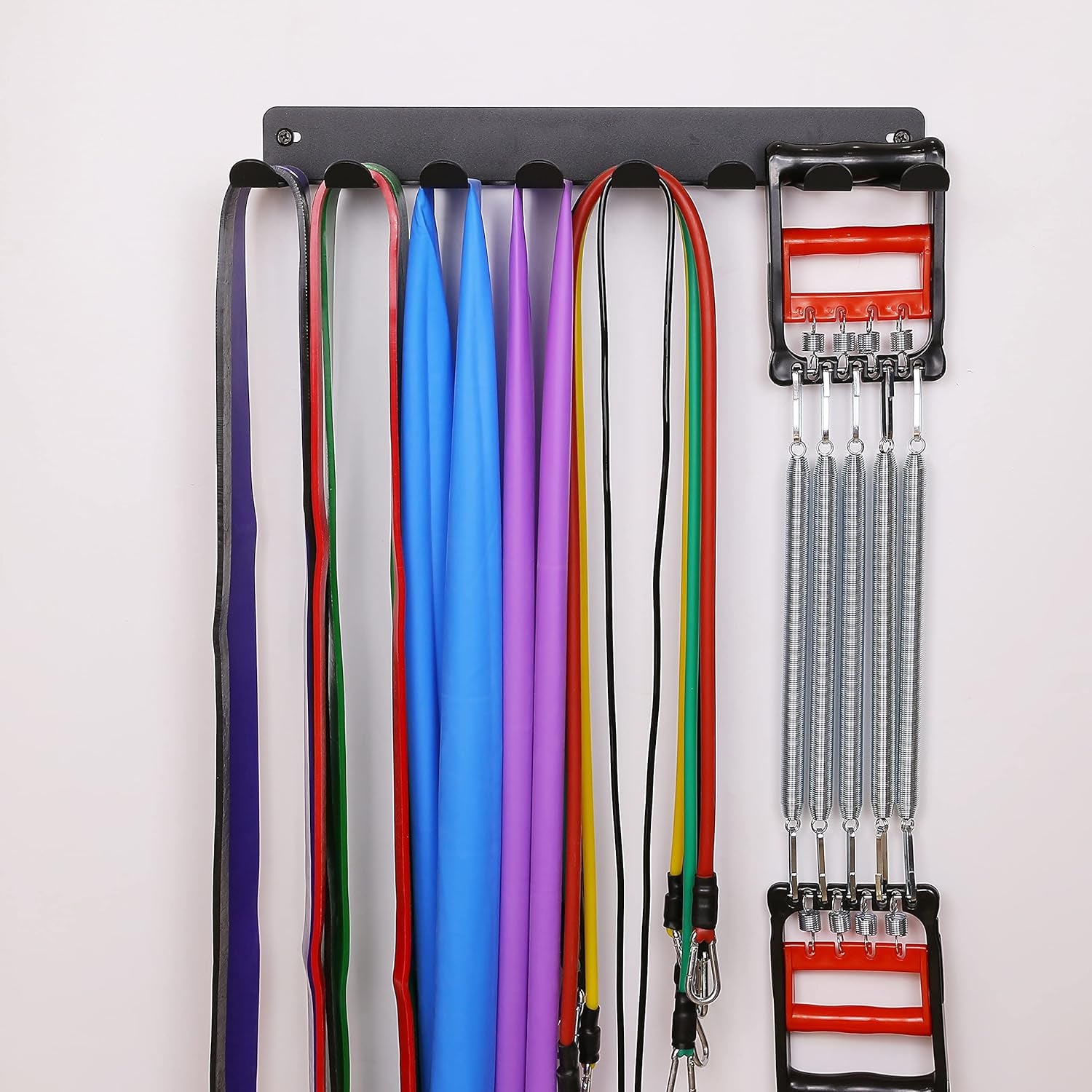 Gym Storage Rack,Home Gym Organizer Resistance Band Storage Rack Gym Wall Rack Hanger for Gym Accessories Olympic Barbells, Workout Bands, Yoga Foam Roller or Tools …