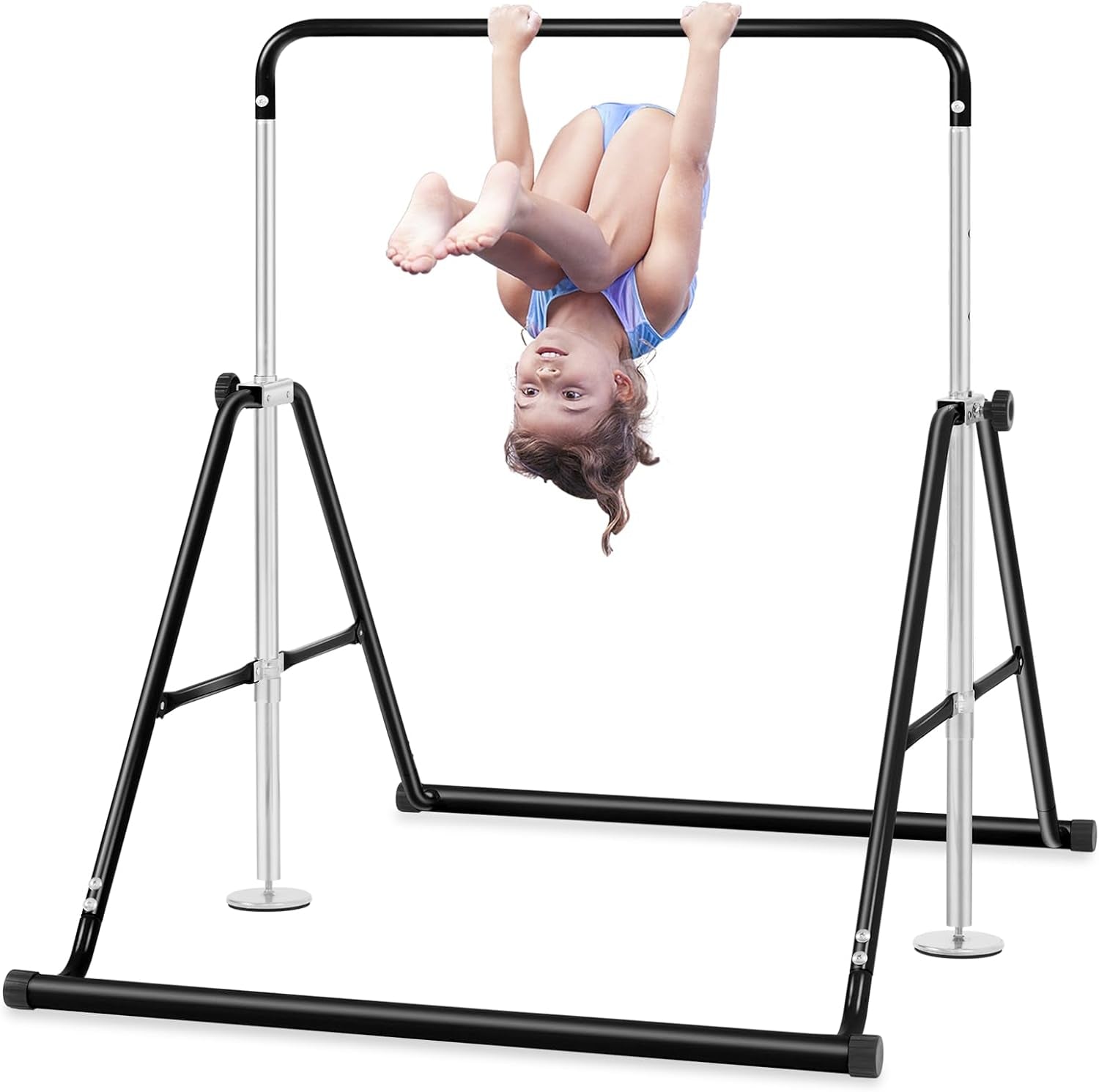 Gymnastics Bar for Kids Height Adjustable Horizontal Bar Folding Gymnastics Junior Training Bar for Home Gymnastics Equipment