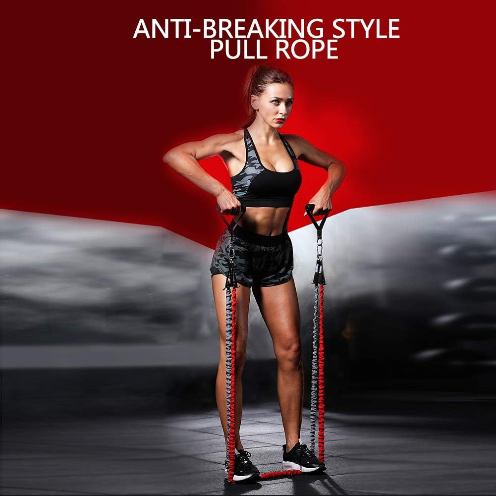 Resistance Band with Handle, Exercise Bands with Handles, Ideal for Strength Training, Muscle Toning, Physical Therapy