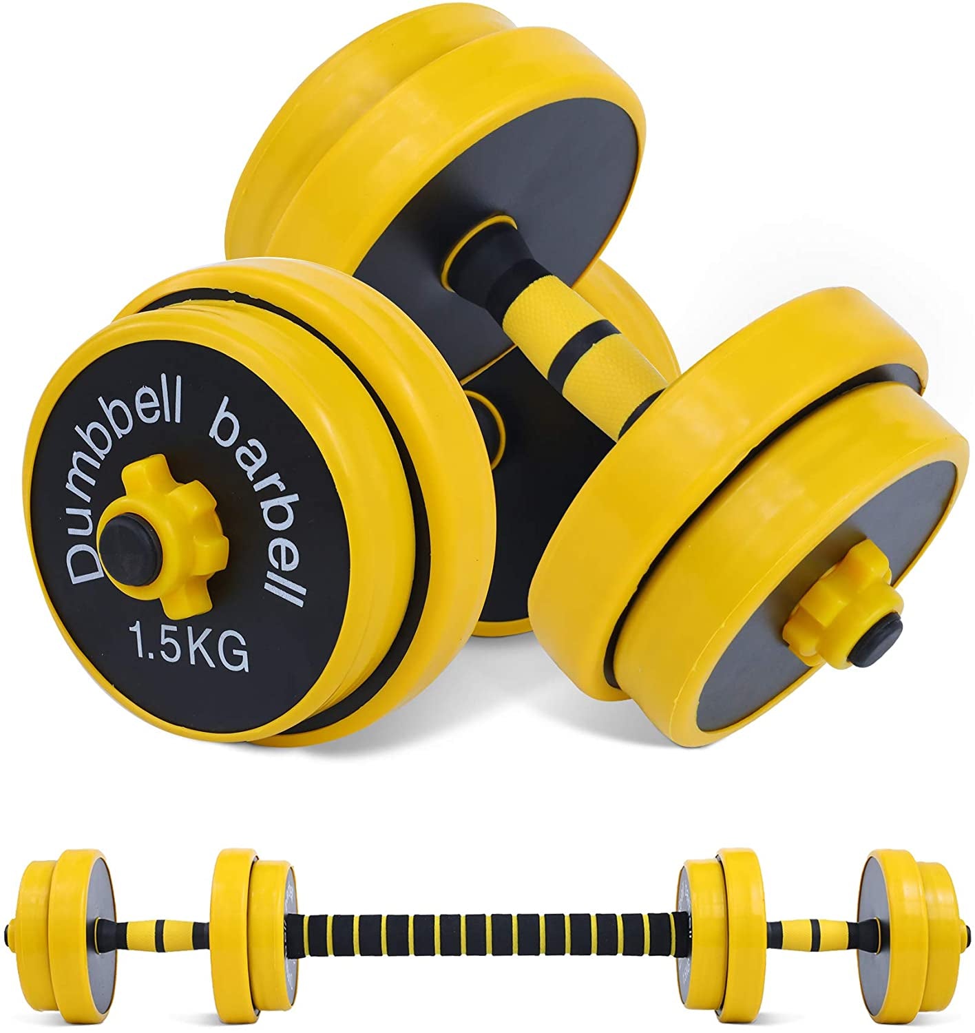 Weights, Dumbbell Set, Kettlebells, Adjustable Dumbbells, Barbell Weight Set, 20-40-50-70LB 3-In-1 Set, Non-Slip, All-Purpose