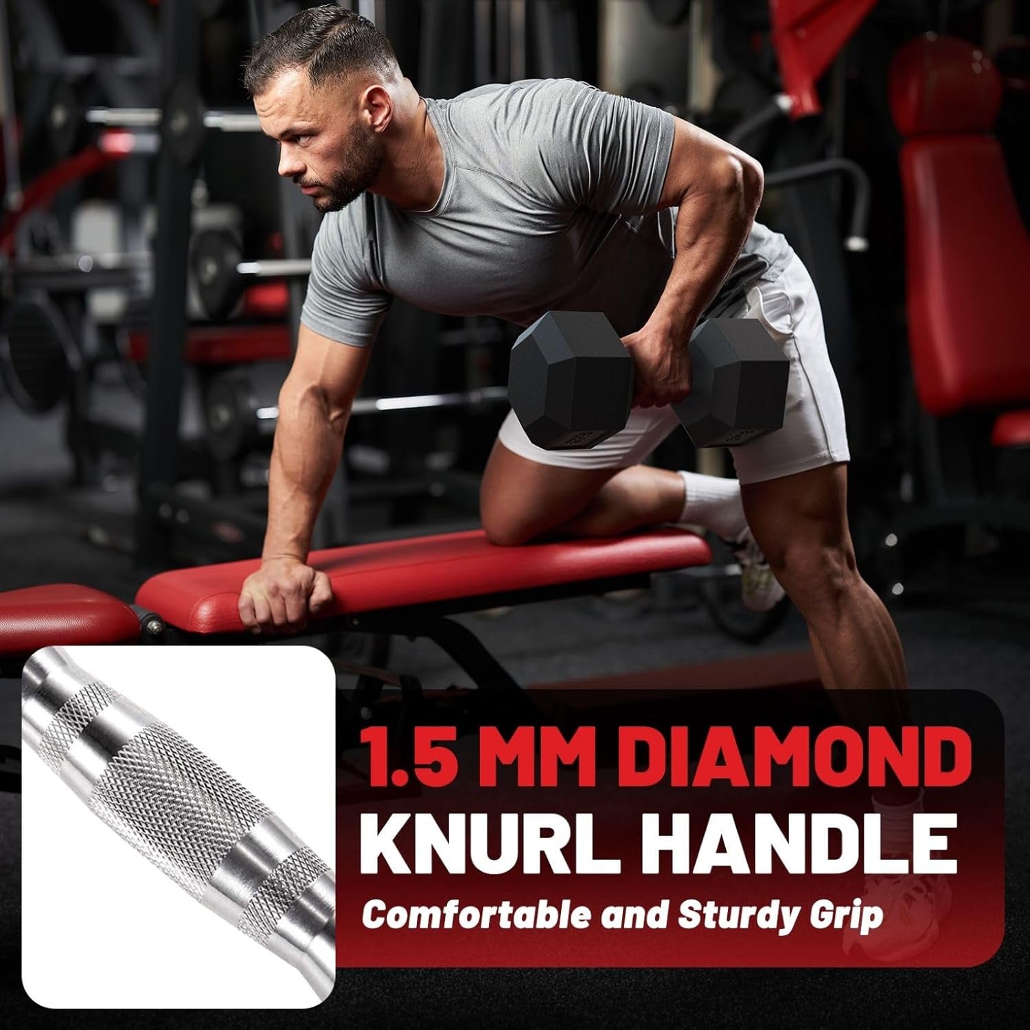 HEX Dumbbell Set 2.5-125Lb, Rubber Encased Home Gym Dumbbells, Exercise & Fitness Weights Dumbbells for Women & Men, Hand Weight for Strength Training