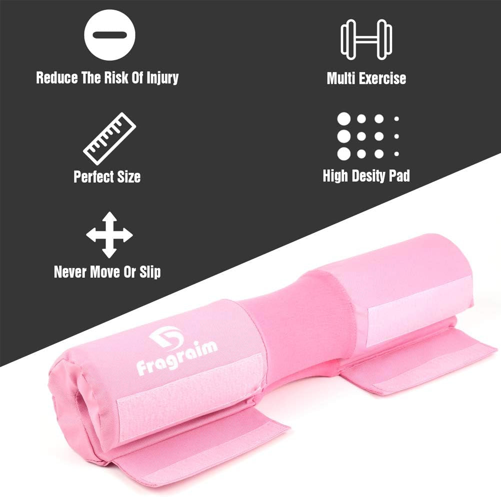 Barbell Squat Pad, Safety Bar Pad with Thick Foam and Nylon Padding - Neck & Shoulder Protective Pad Support for Squats, Lunges & Hip Thrusts - Fits Olympic Standard Weightlifting Bar