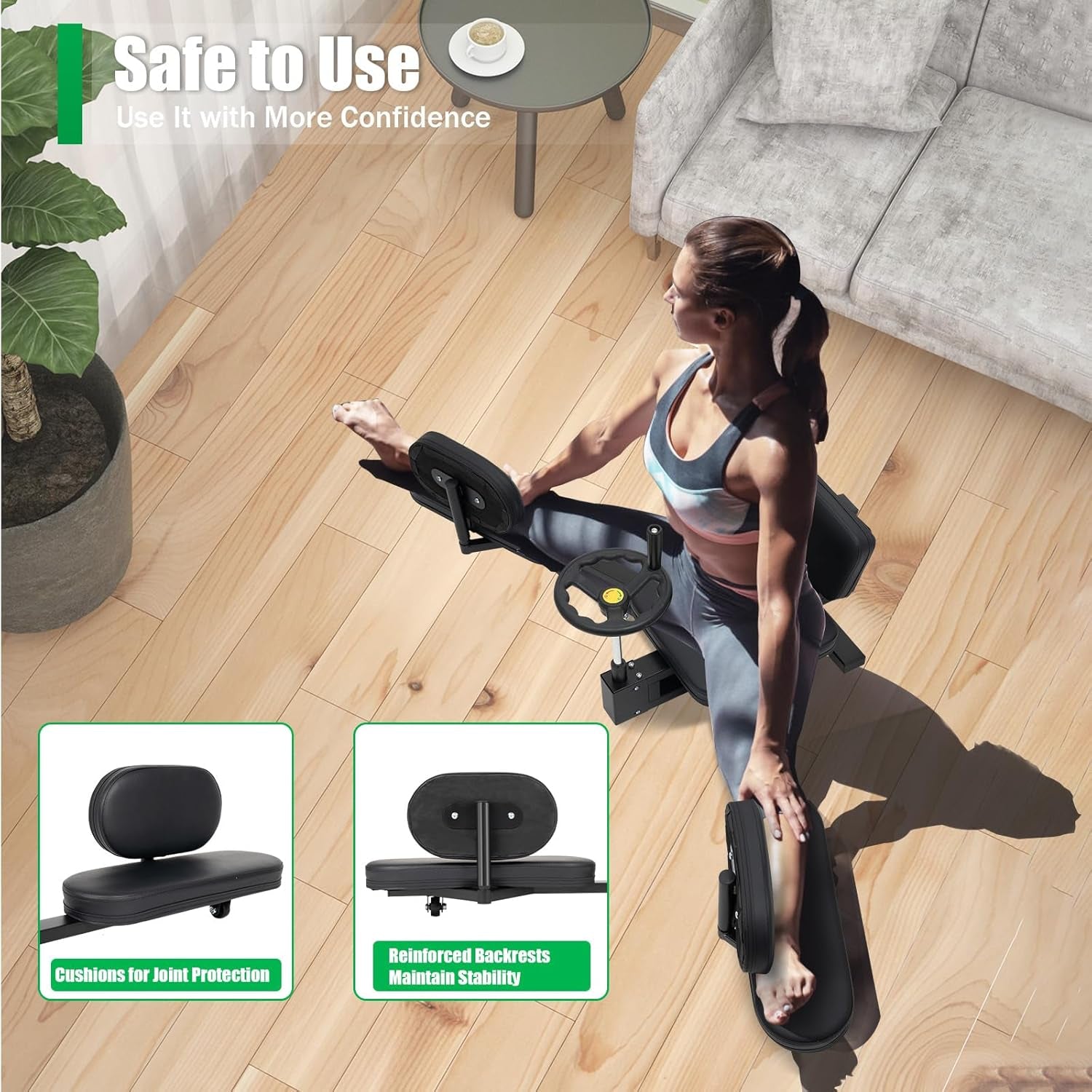 Leg Stretcher Machine Split Training, Heavy Duty Steel Frame Equipment Splits Machine for Flexibility Stretching Equipment, Leg Stretcher for Ballet, Yoga, Gymnastics and Other Sports