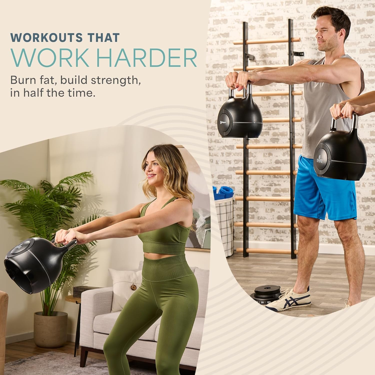 Adjustable Kettlebell - 7In1 Kettlebells Weight with Quick-Select Dial & Safety Lock – Choose 22.5 Lb or 44 Lb – Compact Space Saving for Strength Training & Full Body Workouts