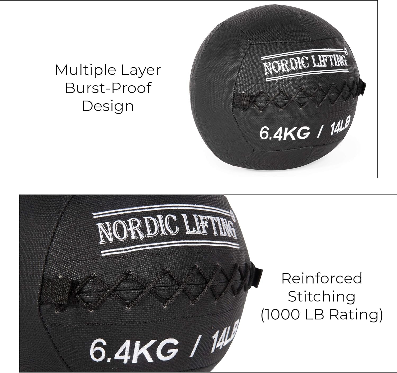 Wall Ball for Crossfit & Fitness - Medicine Ball for Gym and Strength Training