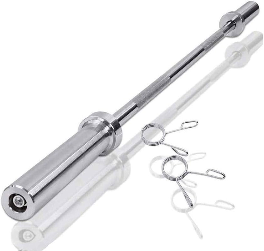 Barbell Bar for 2" Olympic Plates, Home Gym Weightlifting Bar 4Ft Solid Chrome Weight Bar 5Ft Fitness Training Curl Barbell 7.2Ft